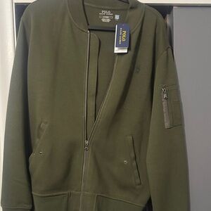 Polo by Ralph Lauren Olive Green Zip-Up Hoodie